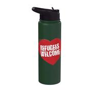 Refugees Welcome I Refugee Escape Refugee Aid Stainless Steel Insulated Water Bottle
