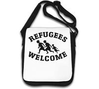 Refugees Welcome Shoulder Bag White
