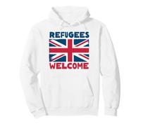 Refugees welcome union jack uk human rights Pullover Hoodie
