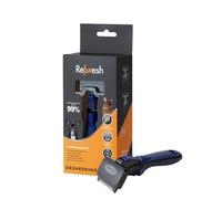 Refuresh Deshedding Dog Brush for Short/Medium Hair (Small,Blue) - Gentle Deshedding tool for Dogs & Cats - Reduces shedding, without damaging topcoat. Removes Loose Fur & Dead Undercoat.