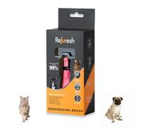 Refuresh Small Dog Deshedding Brush - Short & Medium Hair Grooming Tool for Cats & Dogs, Pet Hair Remover & Undercoat Rake - Pink (small)| Dog Brush for Shedding, Refresh Deshedding Brush