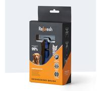 Refuresh Dog Deshedding Brush for Short & Medium Hair - Pet Grooming Tool for Dogs & Cats, Undercoat Rake & Hair Remover - Lightweight, Blue (Medium) | Dog Brush for Shedding, Refresh Deshed Brush