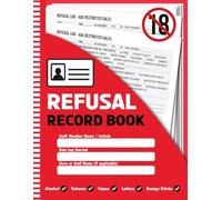 Refusal Record Book: Document ID Checks, Age Queries & Staff Inputs | Challenge 25, Alcohol, Tobacco, E-Cigarettes, and More
