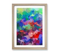 Refuse The Night Abstract Framed Print | A4 Oak Framed Wall Art | Ready to Hang | Abstract Fantasy Picture | Living Room Bedroom Lounge Office