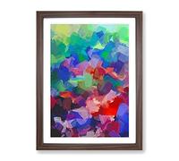 Refuse The Night Abstract Framed Print | A4 Walnut Framed Wall Art | Ready to Hang | Abstract Fantasy Picture | Living Room Bedroom Lounge Office