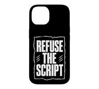REFUSE THE SCRIPT Dissident Typography, White Lettering Case for iPhone 14
