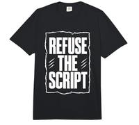 Refuse THE Script Dissident Typography, White Lettering Comfort Colors Adult Heavyweight T-Shirt