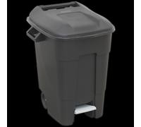 Refuse/Wheelie Bin with Foot Pedal 100L - Black