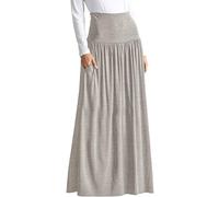 Reg and Plus Size Maxi Skirts for Women Long Length Skirts with Pockets Beach SwimCoverup,Night Out,Casual Office,Party - - Medium