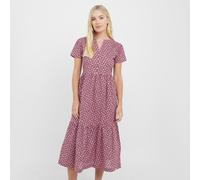 Regatta Orla Kiely Tiered Midi Dress Jasmine Flower Lilac, Size: 14