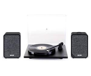 Rega Planar 1 Turntable + Ruark Audio MR1 MK3 Active Speakers Package - Black