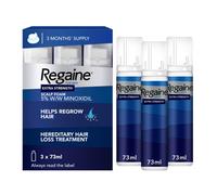 Regaine 5% Extra Strength Hair Regrowth Foam For Men - 3 Month Supply 3x73ml Bottle