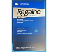 REGAINE FOR MEN EXTRA STRENGTH 3 x 73ml CUTANEOUS SCALP FOAM EXP 05/2028