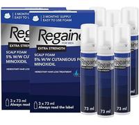 Regaine For Men Extra Strength Foam - Scientifically Proven To Help Stop Hereditary Hair Loss - Minoxidil Foam for Hair Regrowth - (3 x 73ml) (Pack of 2), Packaging May Vary