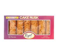 Regal Crispy Rusks | Crispy, Buttery, & Delicious | Perfect for Tea Time (6 Pack, Cake Rusk No Added Sugar)