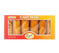 Regal Crispy Rusks | Crispy, Buttery, & Delicious | Perfect for Tea Time (6 Pack, Cake Rusk Original)