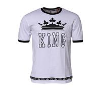 Regal Crown Embroidered Tee, male, Dolce & Gabbana, T-Shirts, White, XS, Tops XS