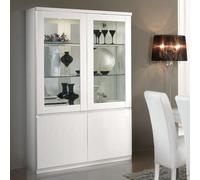 regal display cabinet in white with high gloss lacquer and led