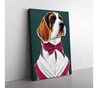 Regal Dog Canvas Print for Living Room Bedroom Home Office Décor, Wall Art Picture Ready to Hang, 76x50 cm (30x20 Inch) CAN3020-V1022-CK-3744