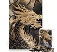 Regal Dragon Majesty 1000 Teenager Pieces Jigsaw Puzzle Memory Boost Calm Escape Pattern Assembly Warm Surprise (38x52cm)