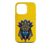 Regal Egyptian God Face Lotus Symbol Ancient Myth Artwork Case for iPhone 13 Pro