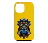 Regal Egyptian God Face Lotus Symbol Ancient Myth Artwork Case for iPhone 13 Pro Max