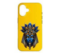 Regal Egyptian God Face Lotus Symbol Ancient Myth Artwork Case for iPhone 16