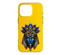 Regal Egyptian God Face Lotus Symbol Ancient Myth Artwork Case for iPhone 16 Pro