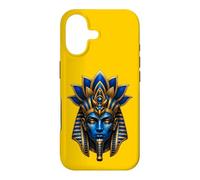 Regal Egyptian God Face Lotus Symbol Ancient Myth Artwork Case for iPhone 17