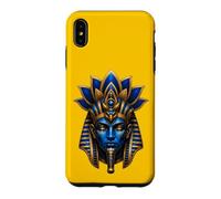 Regal Egyptian God Face Lotus Symbol Ancient Myth Artwork Case for iPhone XS Max