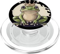 Regal Frog with Crown for a Noble Look PopSockets PopGrip for MagSafe