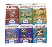 Regal Games 6 Pack Flash Cards - Subtraction Addition Division Multiplication Sight Words Alphabet