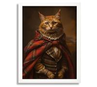 Regal Ginger Cat Scottish Highland Victorian Fine Art Giclee Print Poster A5 - Wall Art Home Decor Movie Poster Canvas Film Cinema Retro Vintage Cult Classic Nostargic Saga Modern reprint we print an