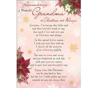 Regal Graveside Memorial Card - Remembering Grandma At Christmas