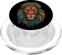 Regal Lion with Green Mane PopSockets PopGrip for MagSafe