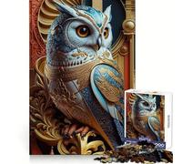 Regal Ornate Owl Teenagers 1000 Piece Jigsaw Puzzle Logic Boost Toy Indoor Fun Premium Edge Memorable Gift (38x52cm)