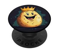 Regal Potato with Crown for a Noble Bite Costume PopSockets Adhesive PopGrip
