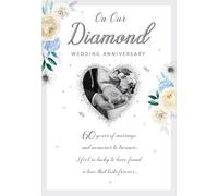 Regal Publishing Anniversary Card, On Your Diamond Wedding Anniversary - 9 x 6 inches