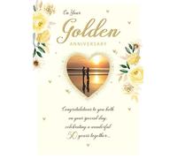Regal Publishing Anniversary Card, On Your Golden Anniversary - 9 x 6 inches