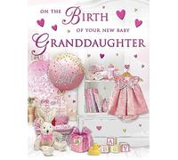 Regal Publishing Baby Card Birth Of Granddaughter - 8 x 6 inches - Piccadilly Greetings