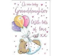 Regal Publishing Baby Card Birth of Granddaughter - 9 x 6 inches