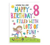 Regal Publishing Birthday Card for Age 8 Girl - 8 x 6 Inches