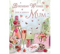 Regal Publishing Birthday Card Mum, Wine Champagne Bottle - 8 x 6 inches