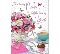 Regal Publishing Birthday Card Nan - 9 x 6 inches,brown|pink|peach|grey