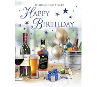 Regal Publishing Birthday Card, Wishing You a Very Happy Birthday Male - 8 x 6 inches