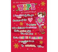 Regal Publishing Character Christmas Card Wife - 9 x 6 inches
