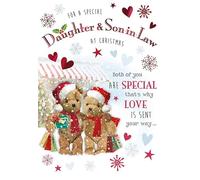 Regal Publishing Christmas Card For a Special Daughter & Son In Law Shop bears - 9 x 6 inches