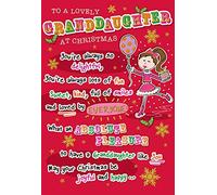 Regal Publishing Christmas Card Granddaughter - 9 x 6 inches