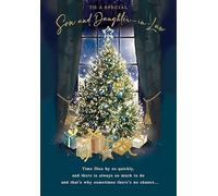 Regal Publishing Christmas Card To a Special Son & Daughter In Law Window tree - 9 x 6 inches