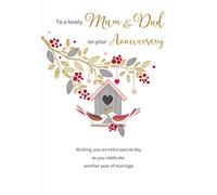 Regal Publishing Classic Annivesary Card to Lovely Mum & Dad - 9 x 6 inches, C80797